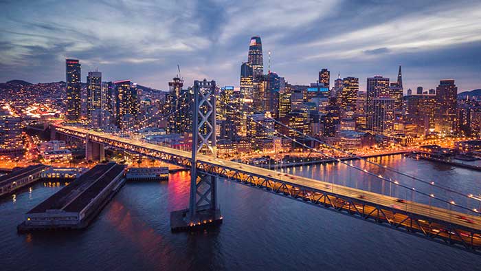 Photo of San Francisco Bay and skyline